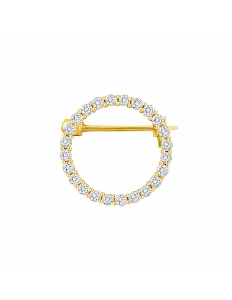 JOANLI NOR | Forgyldt sølvbroche cirkel 20mm OBINOR JOANLI NOR | Forgyldt sølvbroche cirkel 20mm OBINOR