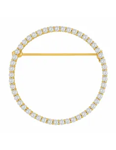 JOANLI NOR | Forgyldt sølvbroche cirkel 40mm OBINOR