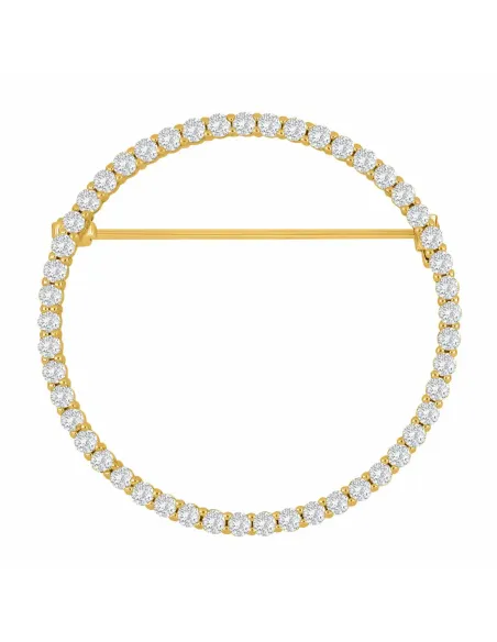 JOANLI NOR | Forgyldt sølvbroche cirkel 40mm OBINOR