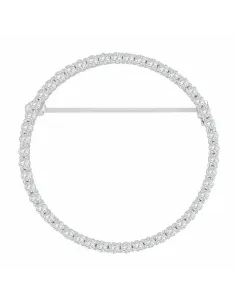 JOANLI NOR | Rhd. sølvbroche cirkel 40mm OBINOR