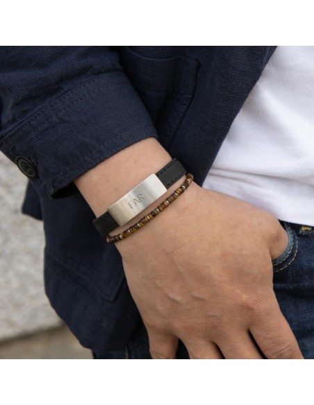 SON OF NOA | SON armbånd sort kalveskind 19cm 12mm