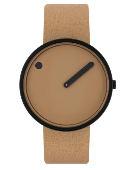 PICTO | 40 mm / Cappuccino brun urskive / Cappucciono brun læderrem PICTO | 40 mm / Cappuccino brun urskive / Cappucciono brun læderrem