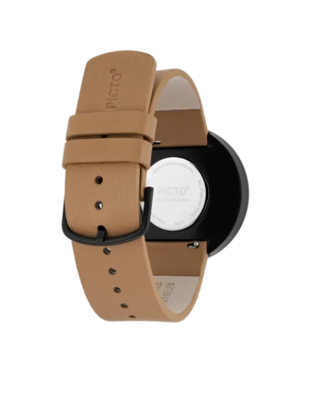 PICTO | 40 mm / Cappuccino brun urskive / Cappucciono brun læderrem PICTO | 40 mm / Cappuccino brun urskive / Cappucciono brun læderrem