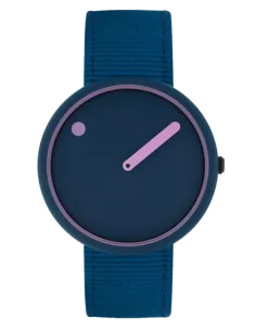 PICTO | 40 mm / Deep Blue og Pink Reef urskive / Deep Blue genanvendt rem
