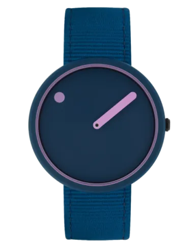 PICTO | 40 mm / Deep Blue og Pink Reef urskive / Deep Blue genanvendt rem