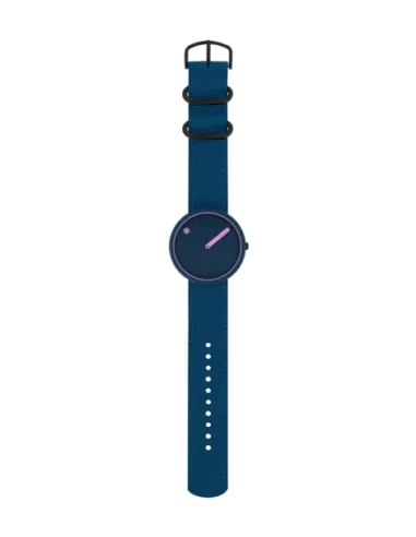 PICTO | 40 mm / Deep Blue og Pink Reef urskive / Deep Blue genanvendt rem