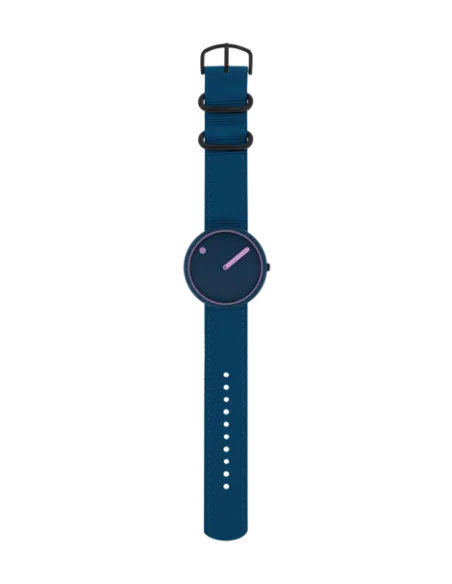 PICTO | 40 mm / Deep Blue og Pink Reef urskive / Deep Blue genanvendt rem