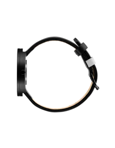 PICTO | Picto 34mm, white dial, matt black case, black leather strap