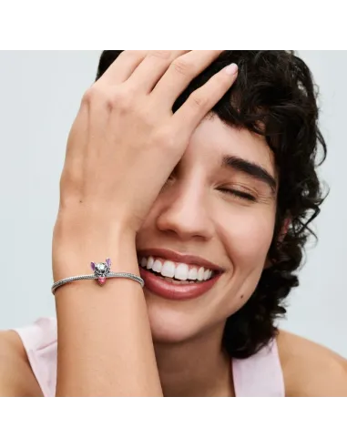 Pandora Julemagi Muranoglas Charm i rød med gylden folie og julemotiver