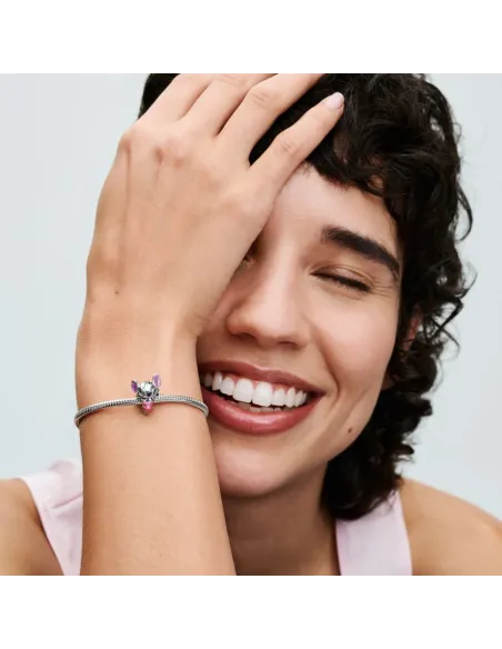 Pandora Julemagi Muranoglas Charm i rød med gylden folie og julemotiver