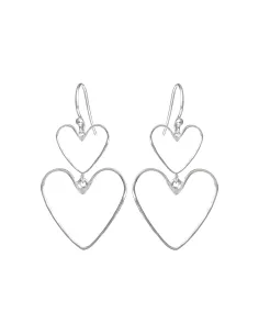 SUSANNE FRIIS BJØRNER | Ørebøjle sølv, dobbelt hjerte