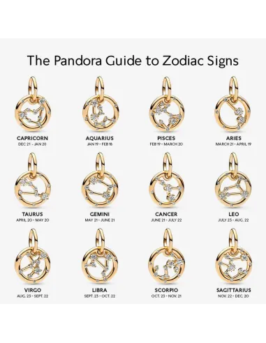 PANDORA Sagittarius Zodiac Charm med Vedhæng | Udforsk Din Eventyrlyst