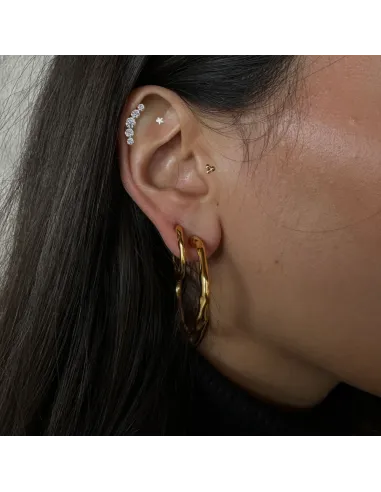 SISTIE  2nd| Cirkline - Piercing Forgyldt med zirkoner