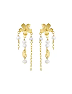 SUSANNE FRIIS BJØRNER | Ørering forgyldt sølv m. perler