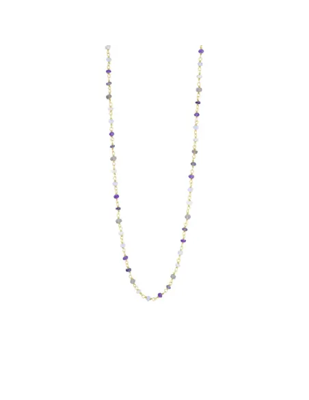 SUSANNE FRIIS BJØRNER | Halskæde m. ametyster, chalcedon, grå månesten, hvide månesten og iolit SUSANNE FRIIS BJØRNER | Halskæde m. ametyster, chalcedon, grå månesten, hvide månesten og iolit