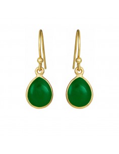 SUSANNE FRIIS BJØRNER - FORG. ØREBØJLER MED GRØN AGAT