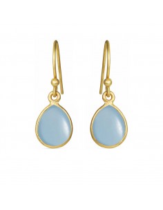 SUSANNE FRIIS BJØRNER | FORG. ØREBØJLER MED LYSEBLÅ KRYSTAL