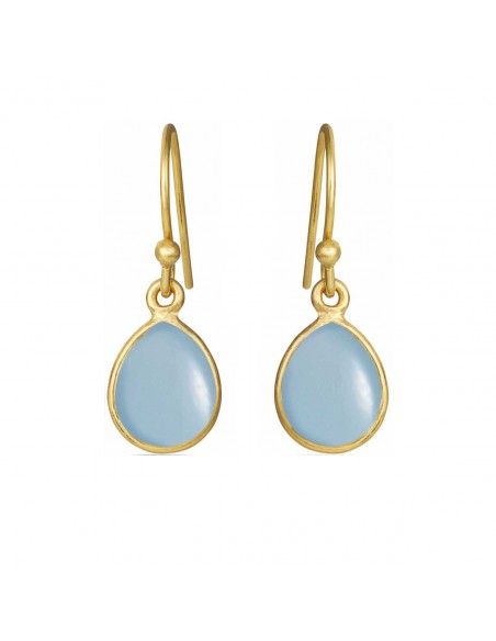 SUSANNE FRIIS BJØRNER | FORG. ØREBØJLER MED LYSEBLÅ KRYSTAL