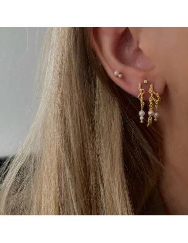 Nava Copenhagen | Avisa Earrings - Forgyldt