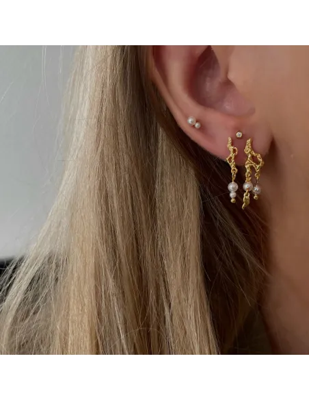 Nava Copenhagen | Avisa Earrings - Forgyldt