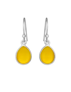 SUSANNE FRIIS BJØRNER | sølv ørebøjle med gul opal krystal