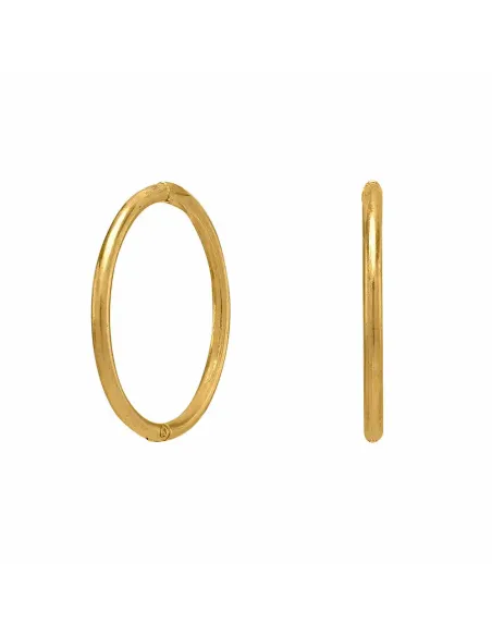 Siersbøl | 8kt. Guld creol 15mm dia. 1mm tråd