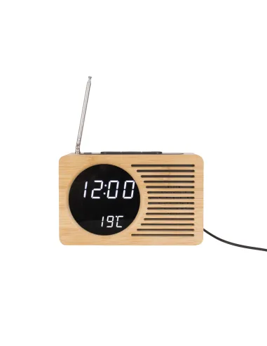 KARLSSON | Vækkeur retro radio bambus