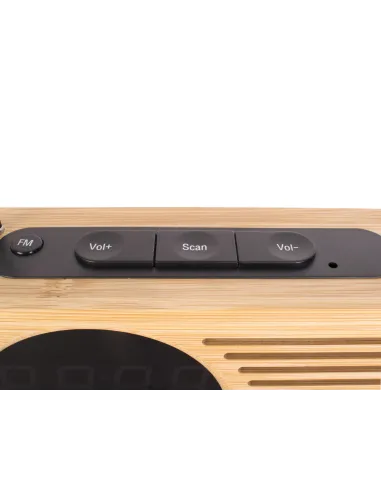 KARLSSON | Vækkeur retro radio bambus