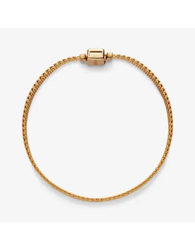 Funklende Krydsende Stjerne Charm – Sterlingsølv og 14 kt. guldbelægning med pavé