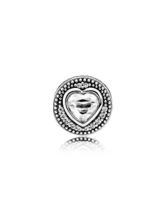 Funklende Krydsende Stjerne Charm – Sterlingsølv og 14 kt. guldbelægning med pavé