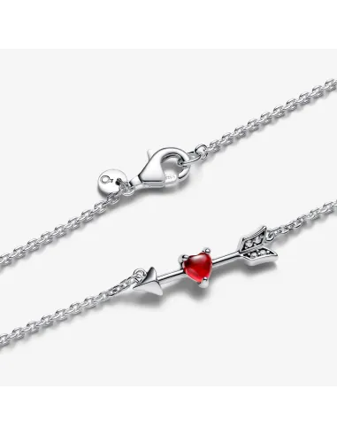 PANDORA | Pil & Muranoglas Hjerte Halskæde