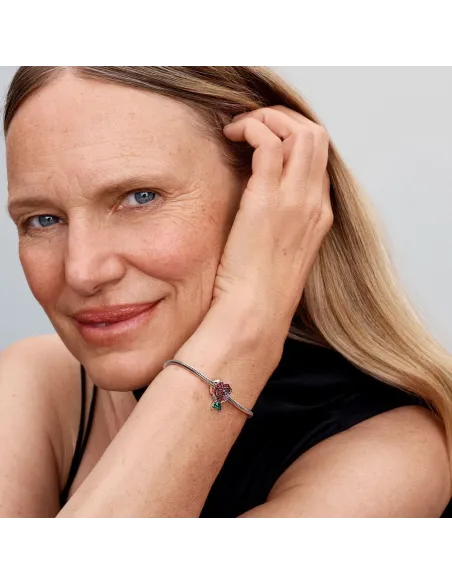 PANDORA | Funklende Rose i Blomst Charm PANDORA | Funklende Rose i Blomst Charm