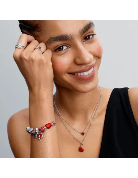 PANDORA | Funklende Rose i Blomst Charm PANDORA | Funklende Rose i Blomst Charm