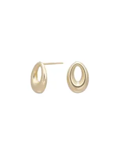 Siersbøl ovale ørestikker i 8 kt. guld 11 x 8 mm