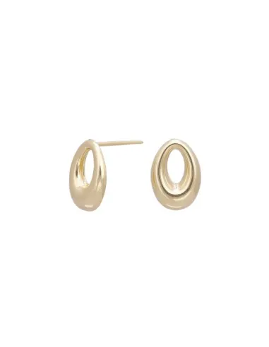 Siersbøl ovale ørestikker i 8 kt. guld 11 x 8 mm