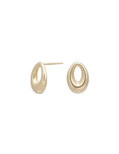 Siersbøl ovale ørestikker i 8 kt. guld 11 x 8 mm