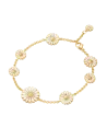 GEORG JENSEN | Daisy Armbånd Forgyldt Sølv m. hvid emalje