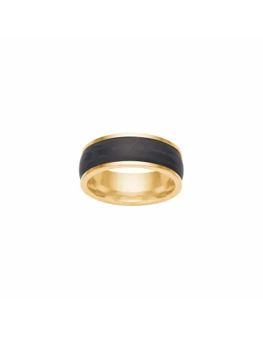 SON OF NOA | SON stål ring IP gold med carbon eye