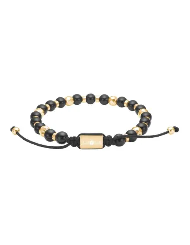 SON OF NOA | SON armbånd black agate og IP gold