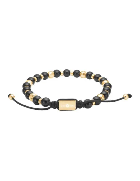 SON OF NOA | SON armbånd black agate og IP gold