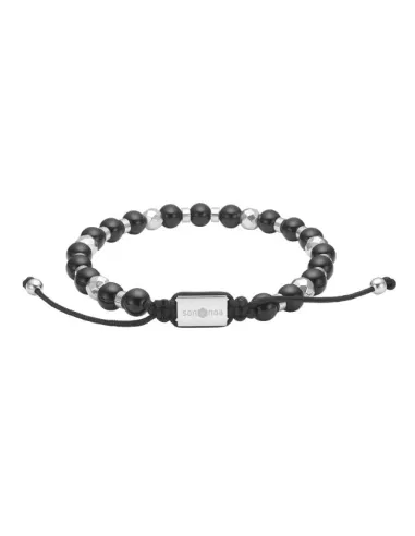 SON OF NOA | SON armbånd black agate og stål