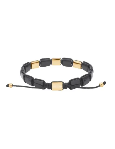 SON OF NOA | SON armbånd black agate / cz og IP gold