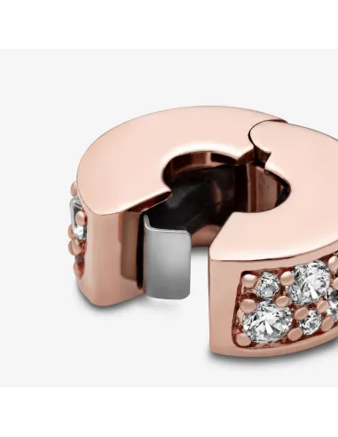 Funklende Krydsende Stjerne Charm – Sterlingsølv og 14 kt. guldbelægning med pavé