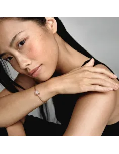 Funklende Krydsende Stjerne Charm – Sterlingsølv og 14 kt. guldbelægning med pavé 2