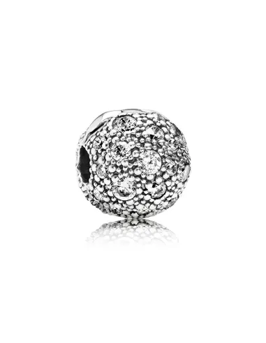 PANDORA | Abstrakt sølv klemmeled med cubic zirconia