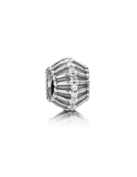 PANDORA | Abstrakt sølv charme med cubic zirconia PANDORA | Abstrakt sølv charme med cubic zirconia