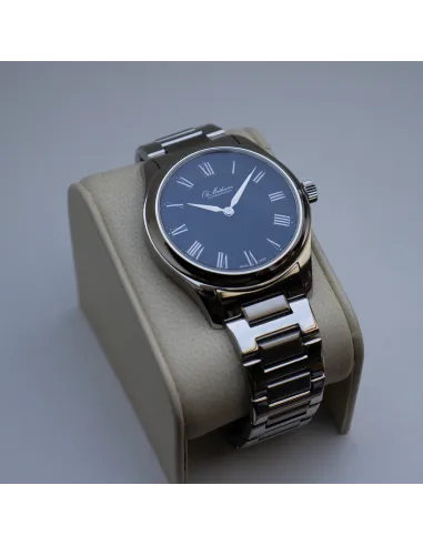 OLE MATHIESEN | Heritage, Kvarts, Stål lænke, Sort Skive