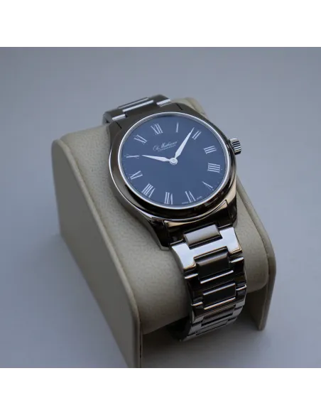 OLE MATHIESEN | Heritage, Kvarts, Stål lænke, Sort Skive