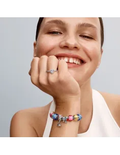 Pandora Lysende Engel Charm i sterlingsølv med funklende sten og stjernevedhæng. 2