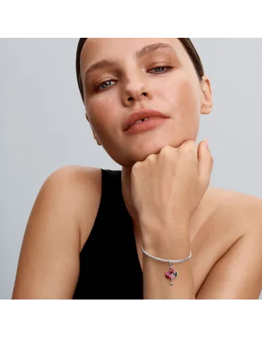 Pandora Lysende Engel Charm i sterlingsølv med funklende sten og stjernevedhæng.